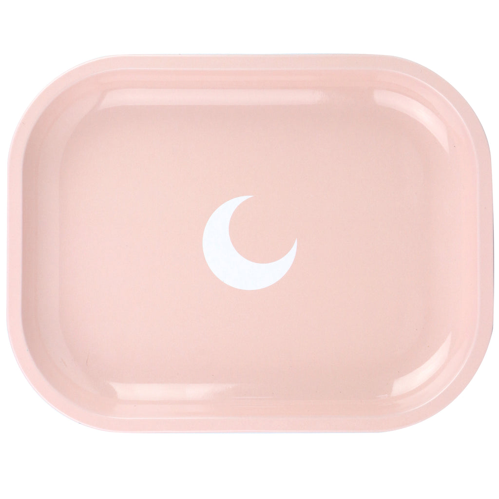 Brando Moon Metal Tray Large - Lightweight Curved Edges and Smooth Surface - 13 x 10.5 inch (Green)